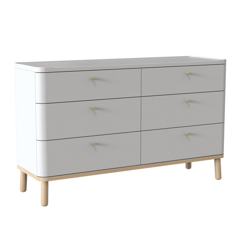 TCH Furniture Trua Wide Chest with 6 Drawers (3+3)