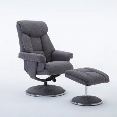 Ardeche Swivel Recliner Chair & Foot Stool