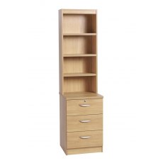 Whites Three Drawer CD/DVD Storage Unit with OSC Hutch