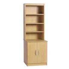 Compton Desk Height Cupboard 600mm Wide with OSB Hutch