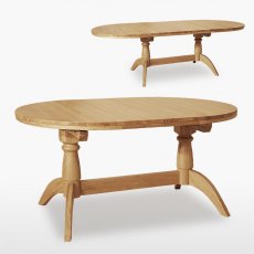 Windsor Oval Double Pedestal Extending Dining Table