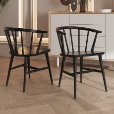 Cadiz Dining Armchair (in black)