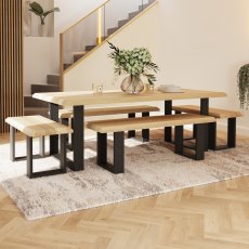 Togo 2.0m Fixed Top Dining Table