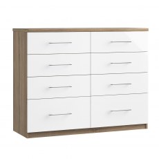 Catania 8 Drawer Twin Chest