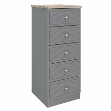 Caleri 5 Drawer XL Narrow Chest Caleri 5 Drawer XL Narrow Chest