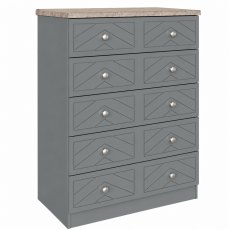 Caleri 5 Drawer XL Wide Chest Caleri 5 Drawer XL Wide Chest