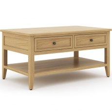 Malmo Oak Coffee Table with Drawers