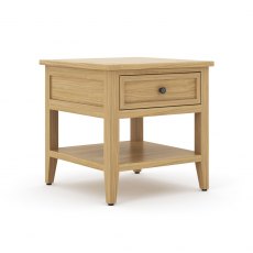 Malmo Oak Lamp Table with Drawer