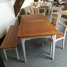 HAPTON Extending Dining Table with Bench and 2 Chairs