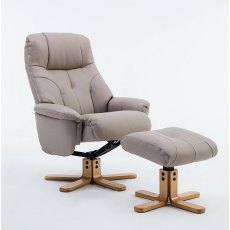 Emirate Swivel Recliner & Stool