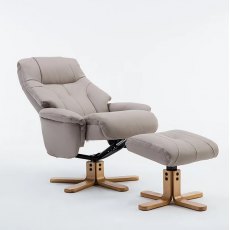 Emirate Swivel Recliner & Stool