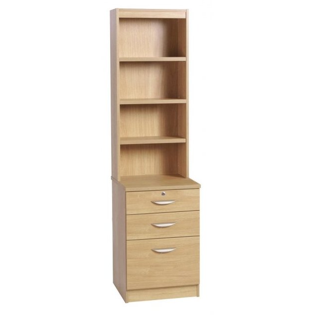 Whites Whites Three Drawer Unit/Filing Cabinet with OSC Hutch