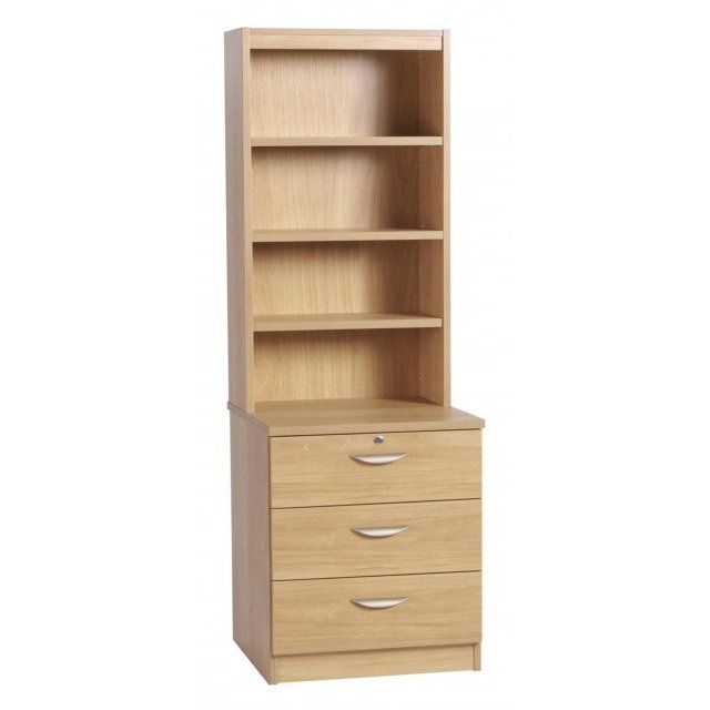 Whites Whites Three Drawer CD/DVD Storage Chest with OSD Hutch