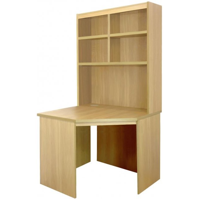 Whites Whites Corner Desk with OSJ Hutch