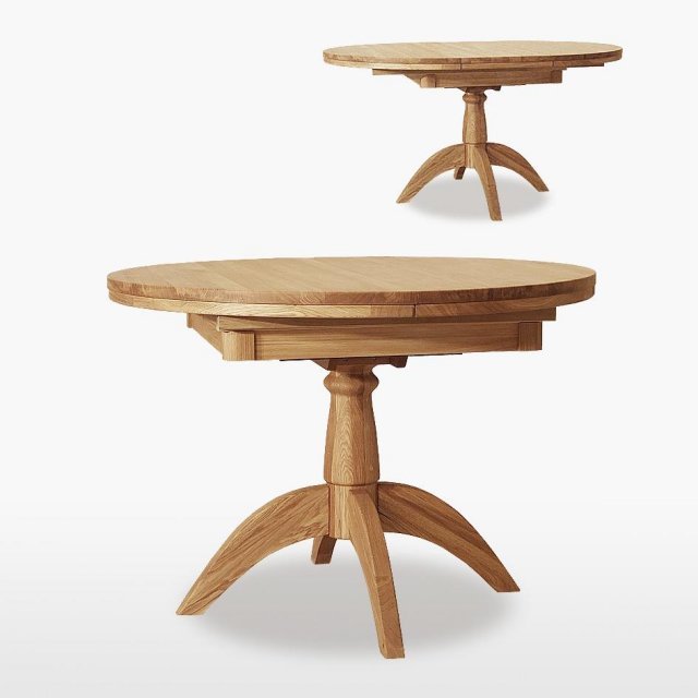 TCH Furniture Windsor Round Single Pedestal Extending Dining Table