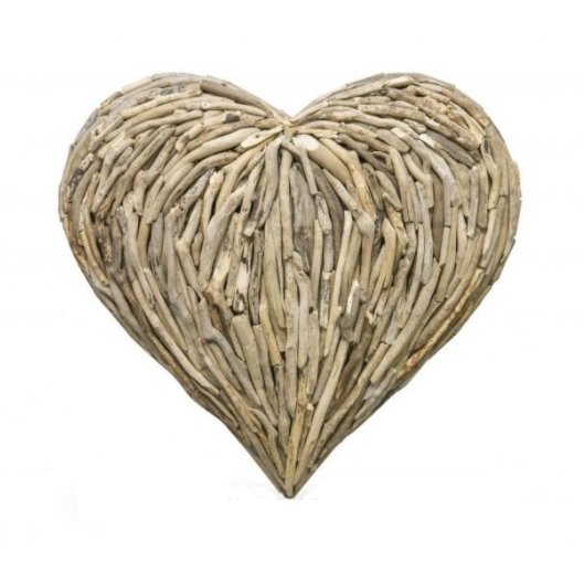 Bluebone Driftwood Heart Wall Sculpture