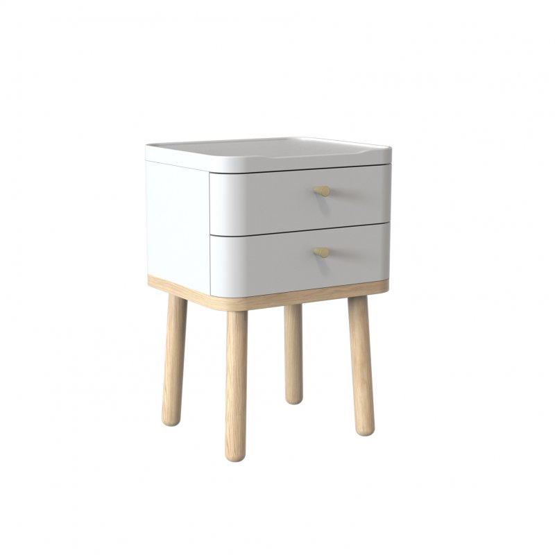 TCH Furniture Trua Bedside Chest with 2 Drawers