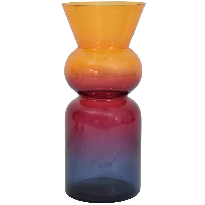 Libra Elise Tropical Sunset Ombre Glass Vase
