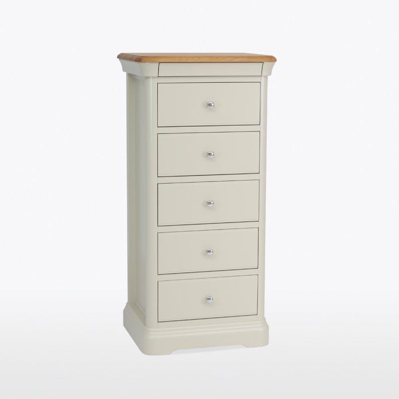 TCH Furniture Cromwell 5 Drawer Tall Narrow Chest