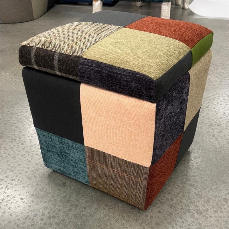 Vintage Vintage Patchwork Storage Cube