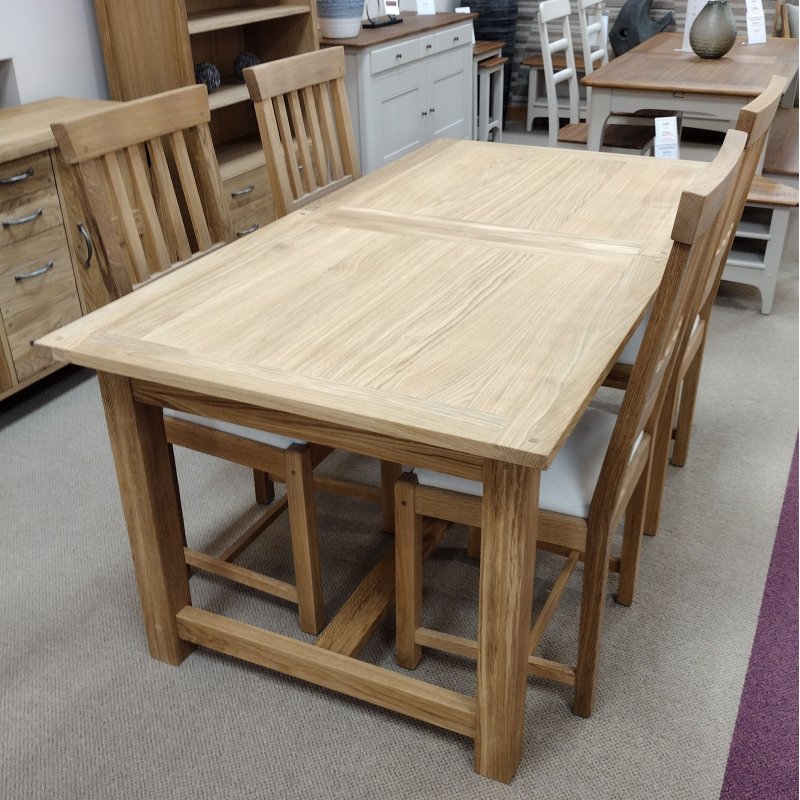 Qualita Laura Ashley Milton Oak Dining Table & 4 Chairs