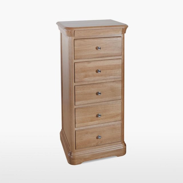 TCH Furniture Lamont Narrow Chest of 5 Drawers