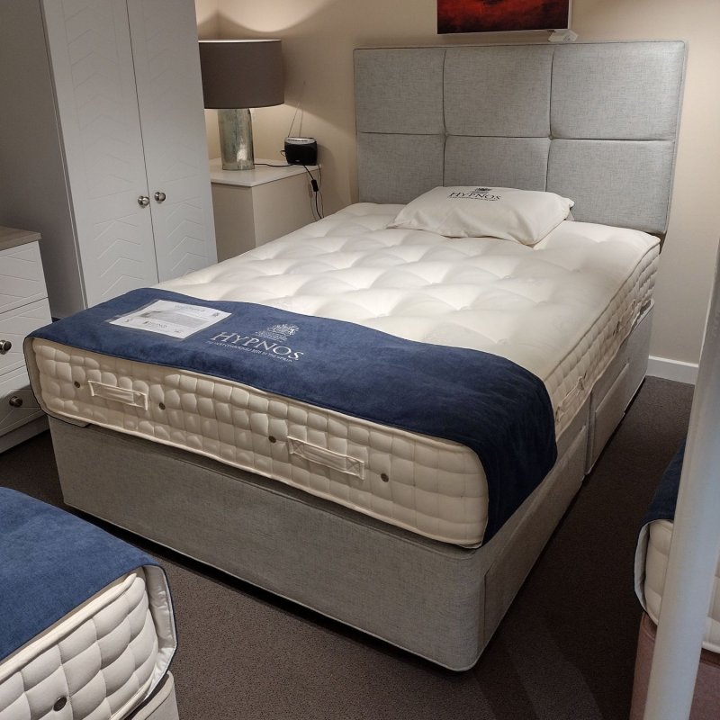 HYPNOS 5'0 Wool Origins 8 Divan Set & Fiona Headboard