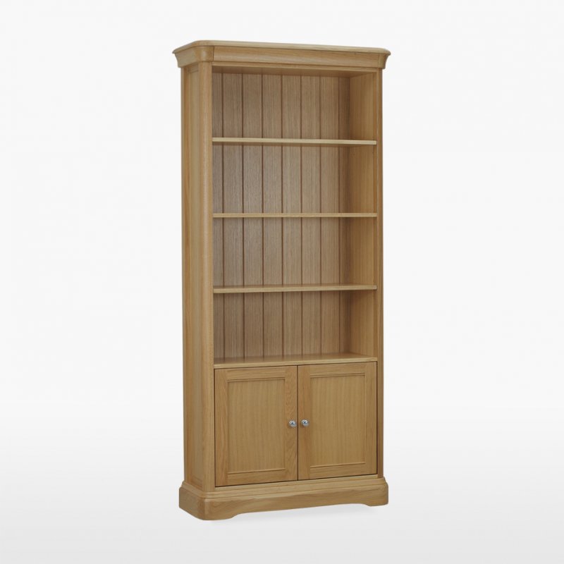 TCH Furniture Lamont Tall Bookcase with 2 Doors & 3 Shelves