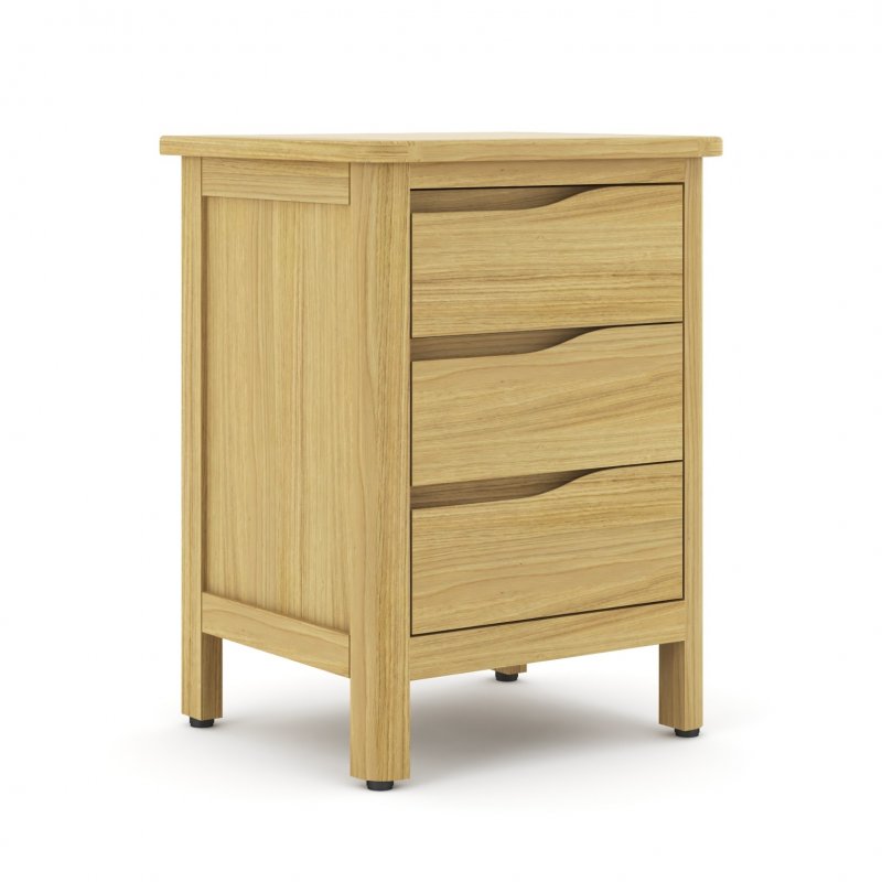 Papaya Hexham  3 Drawer Bedside