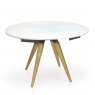 Peressini Myles Extending Round Dining Table (with wooden legs)