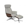 GFA Nordic Swivel Recliner & Stool