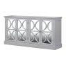 CASA Grey Fayence Four Door Mirrored Sideboard
